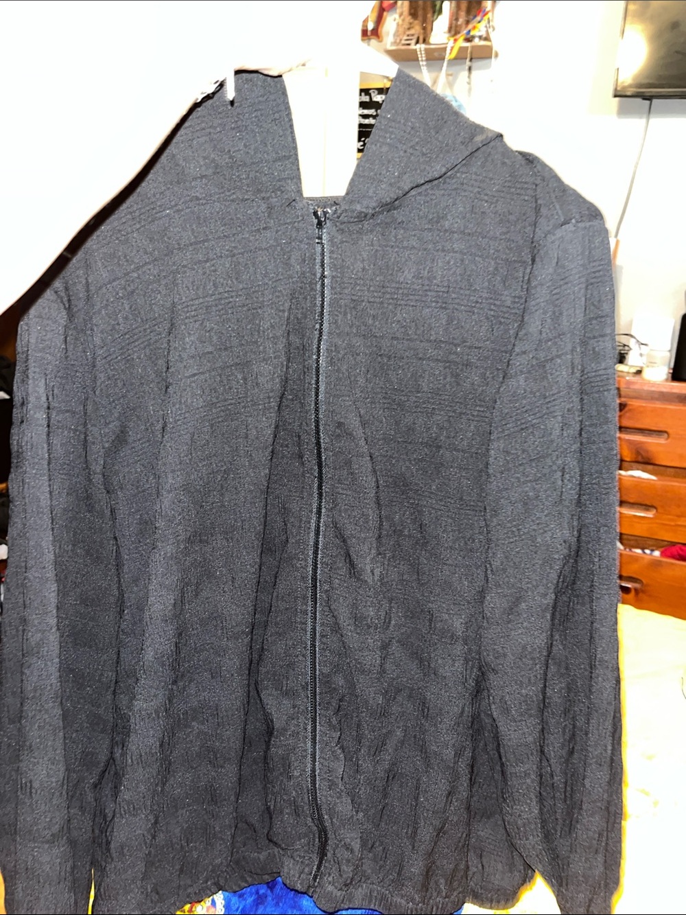 SHEIN Black Zip-Up Hooded Women's Sweater
